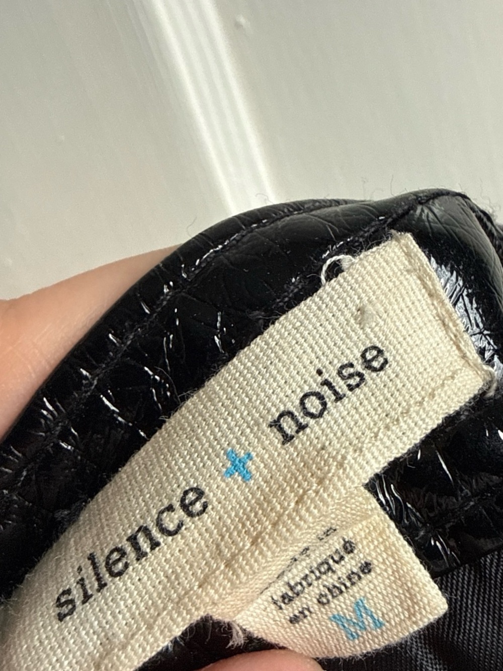 silence + noise Black Patent Front-Zip Mini Skirt - Picture 4 of 5